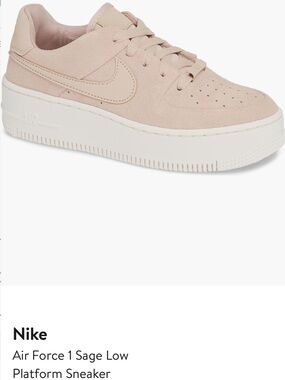 NIB Nike Air Force 1 Sage Low Platform Sneaker (Women) Size 9